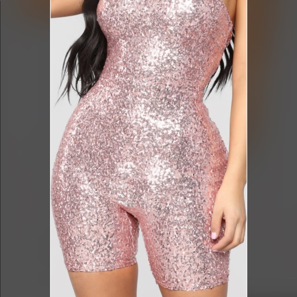 Fashion Nova Birthday Bash Sequin Romper
